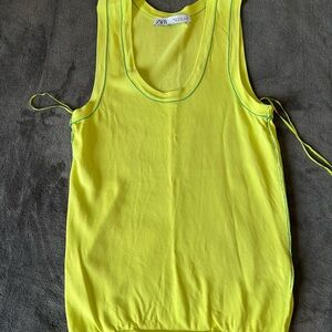 Zara Neon Yellow Tank Top